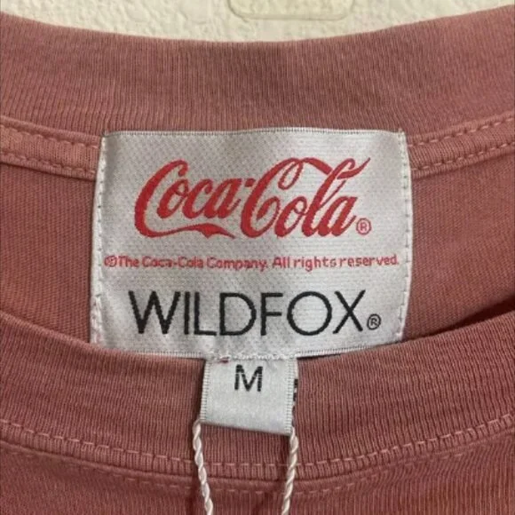 WILDFOX x COCA COLA Women's Fanta Grape Alhambra Loose-fit Crop T-shirt Size M - Picture 4 of 6